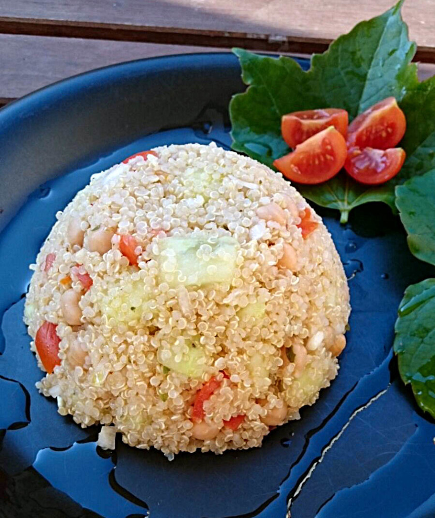 quinoa ceci cetriolo